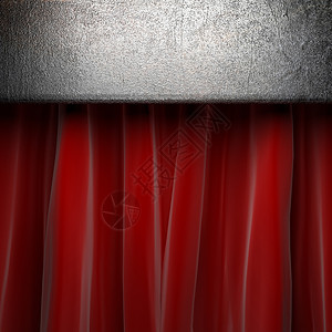 红色窗帘上的金属歌剧盘子奖项仪式艺术出版物剧院合金酒吧建造背景图片