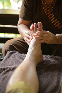 泰国SPA 脚按摩温泉男人乐趣水疗女士女性足部背景图片