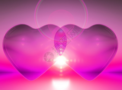 两个红心联盟婚礼紫色婚姻粉色恋情背景图片