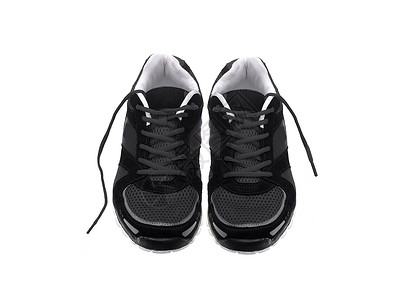 运动鞋跑步网球鞋带鞋类白色背景图片