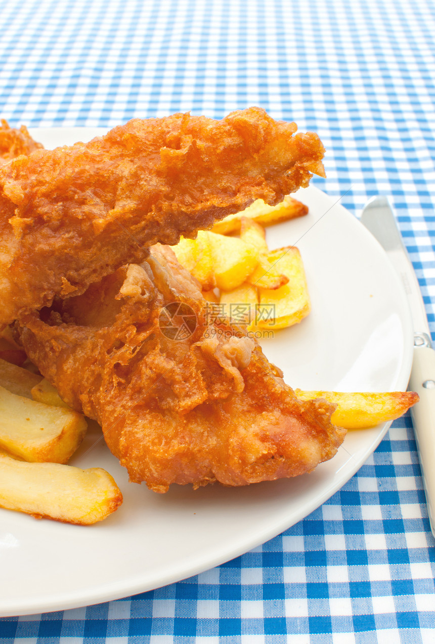鱼和薯片薯条土豆油炸鳕鱼饮食宏观柠檬海鲜英语面糊图片