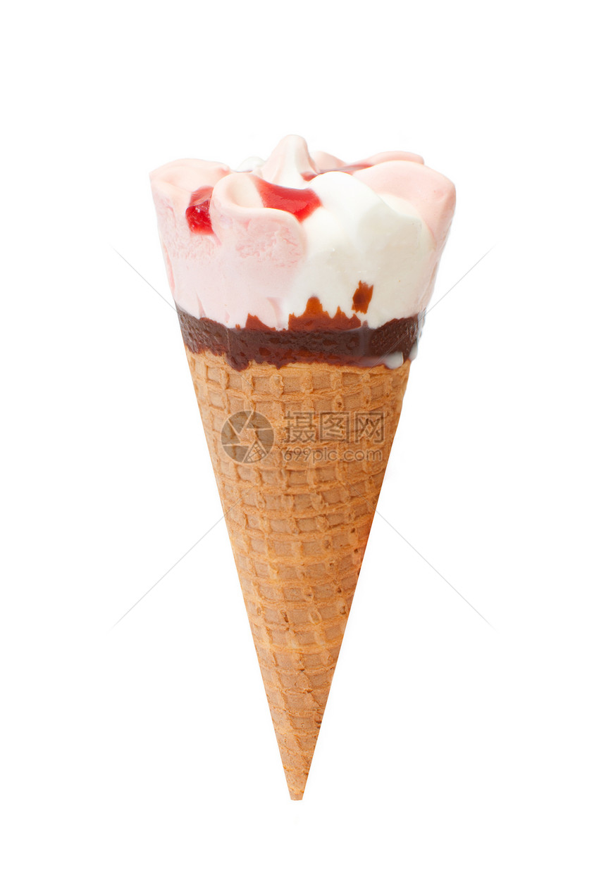 冰淇淋白色酸奶食物锥体味道香草巧克力育肥奶油图片