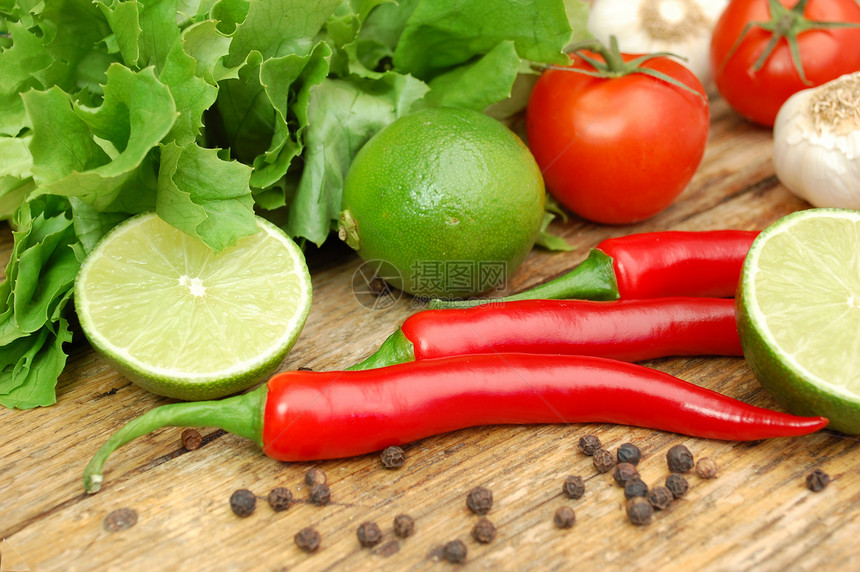 沙拉成份蔬菜胡椒子饮食叶子胡椒辣椒食物红色绿色藤蔓图片