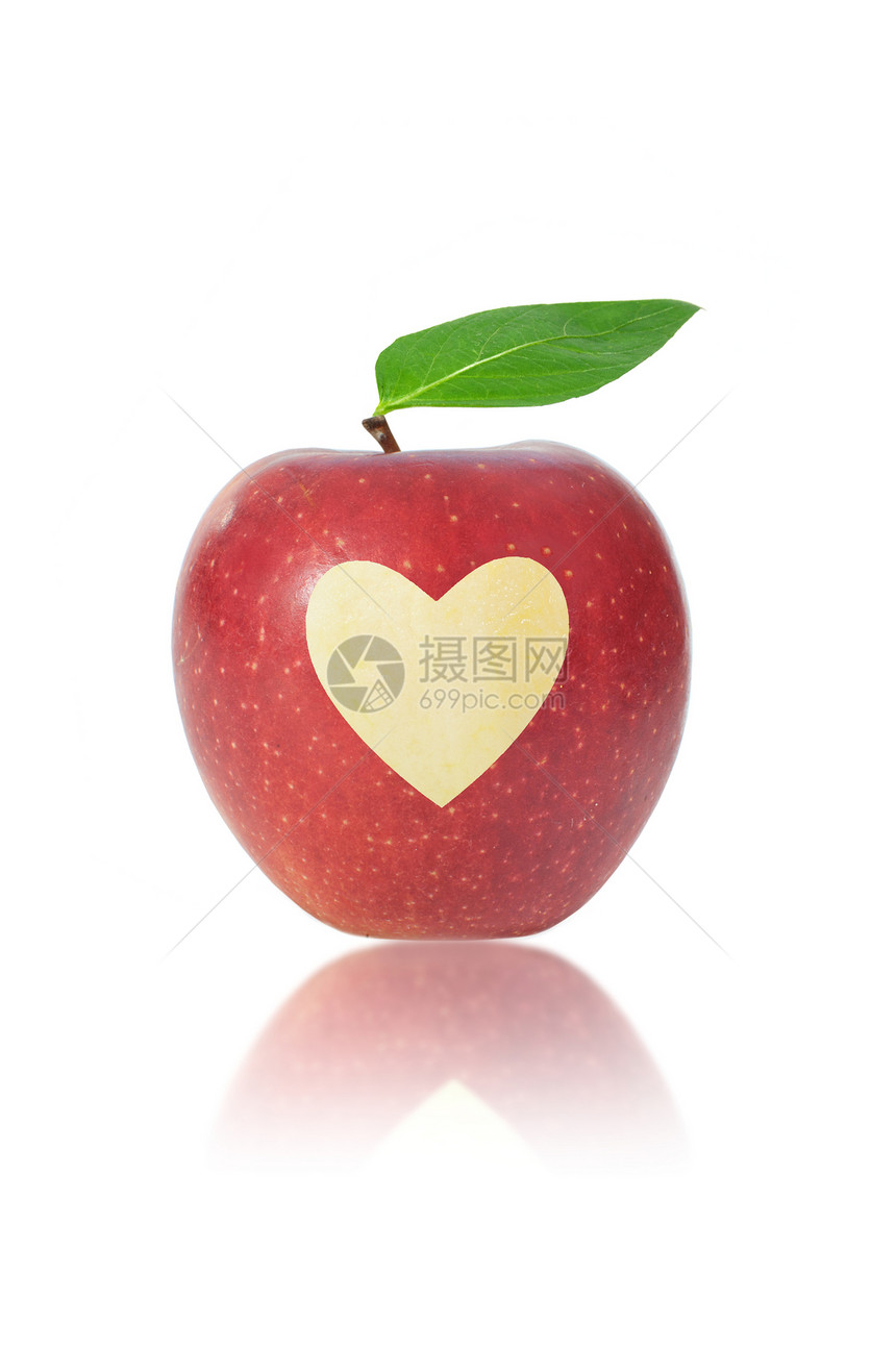 红苹果与心脏图片