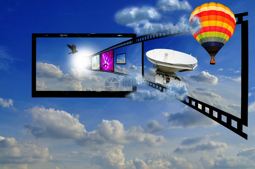 LCD 电视娱乐电影展示硬件监视器技术电子产品插图天空晶体管图片