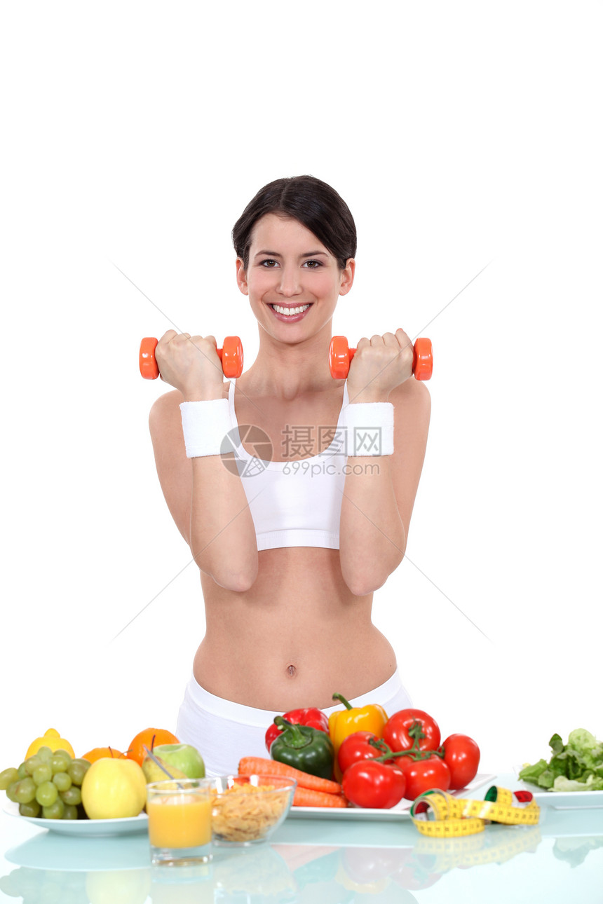 年轻女性体格健康图片