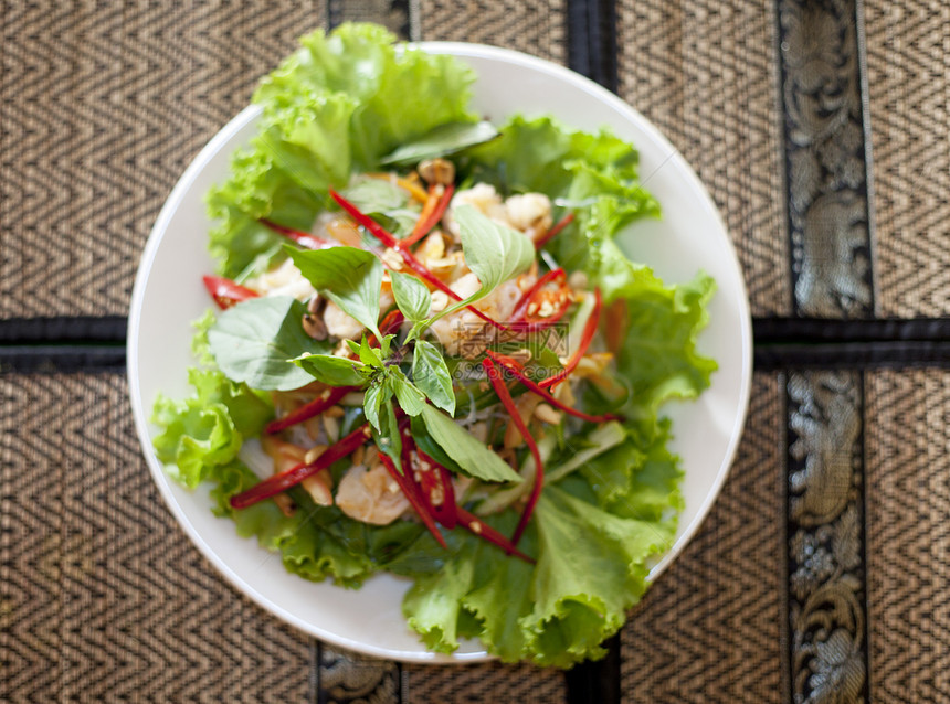 高棉食品午餐沙拉盘子香料薄荷烹饪餐厅美食海鲜图片