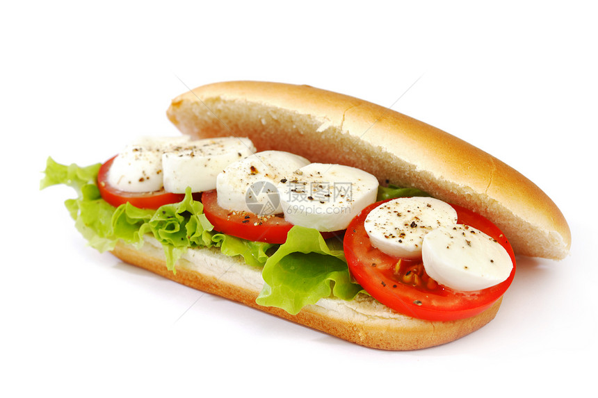 三明治加番茄和沙拉食物休息包子白音美食财产生物野餐窗格饼干图片