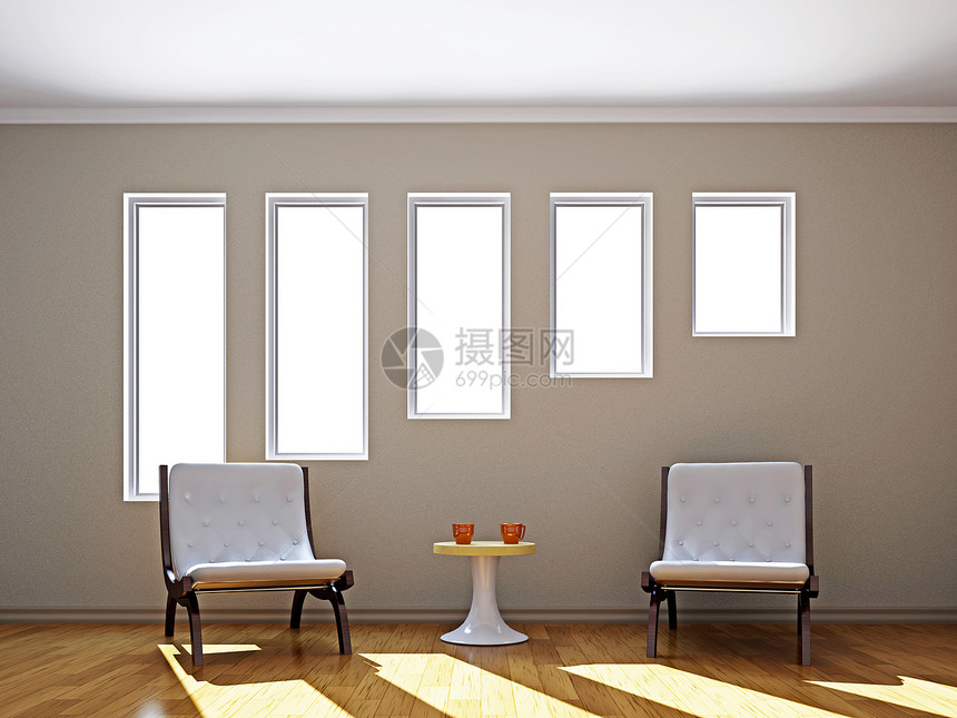 椅子和客厅的桌子艺术阳光沙发装饰地面窗户风格软垫木地板公寓图片