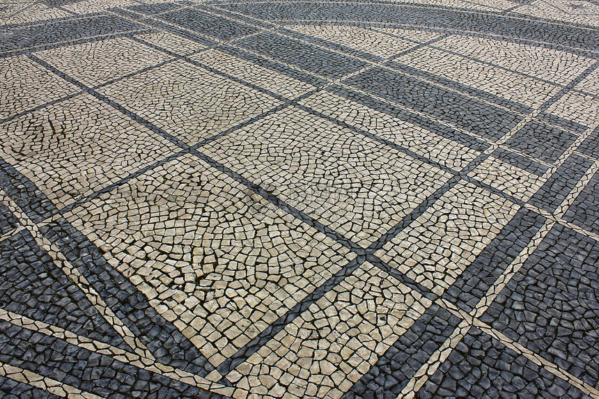 卡拉卡达波图古萨 葡萄牙灰色街道手工墙纸地面海浪波动人行道路面黑色图片