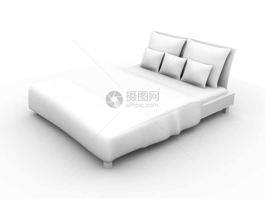 床铺靠垫卧室毯子白色家具床单床罩床垫图片