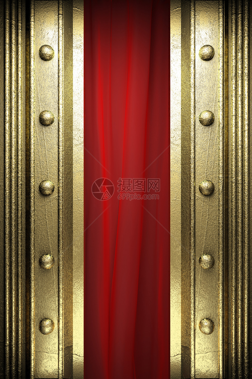 金色的红幕展示出版物剧院金属娱乐奢华马戏团宣传奖项金子图片