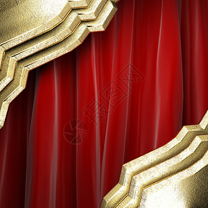 金色的红幕展示推介会窗帘金属仪式奢华剧院奖项娱乐宣传背景图片