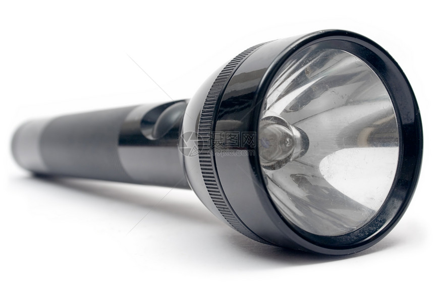 黑色闪光灯塑料灯笼黑暗调查白色力量灯泡技术火炬安全图片