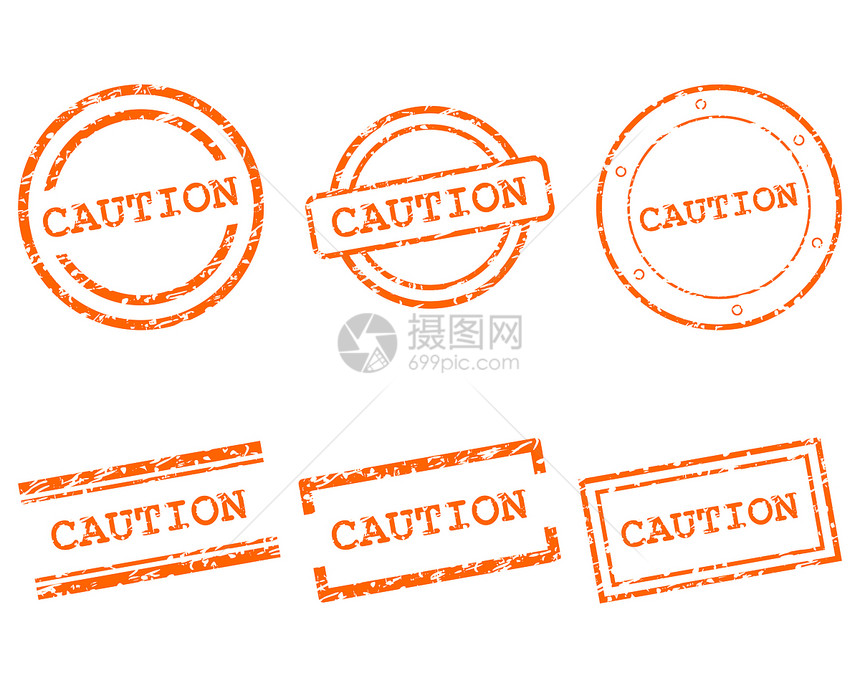 警惕  邮票墨水橙子海豹商业按钮打印贴纸橡皮插图标签图片
