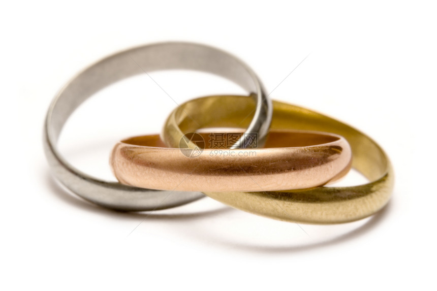 奥林匹克环链接展示订婚礼物圆圈奢华金属纽带乐队婚礼图片