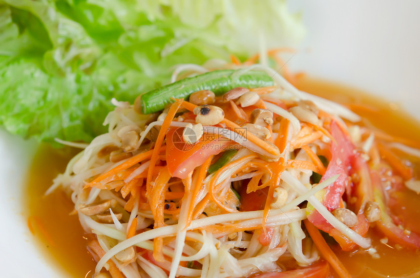 茶食美食香料蔬菜盘子白色沙拉食物松坦营养木瓜图片