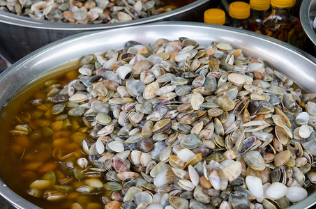 咸菜贝壳海鲜沙蚕楔壳食物蛏子带状高清图片