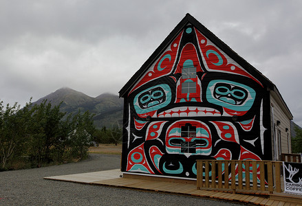 北部土著民族关于住房的艺术背景图片