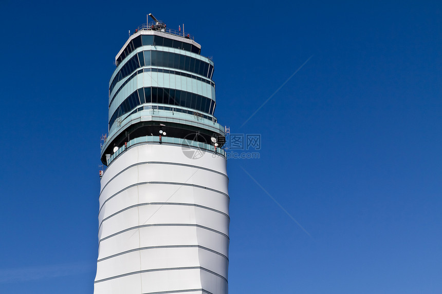 维也纳维也纳机场塔天空飞机场镜子交通航空建造航班雷达安全运输图片