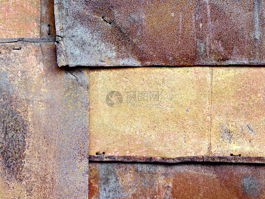 旧生锈铁板床单技术建筑学墙纸拉丝瓦楞风化瓷砖栅栏橙子图片