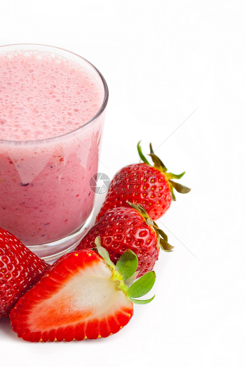 草莓冰淇淋奶油茶点营养叶子食物水果浆果早餐薄荷牛奶图片