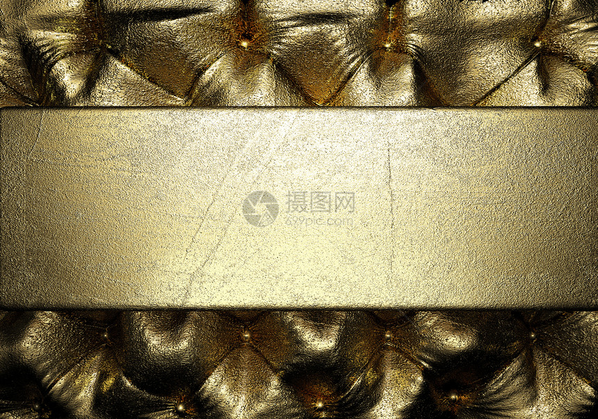 与黄金的背景金子空白控制板金属盘子魅力材料抛光奢华颗粒状图片