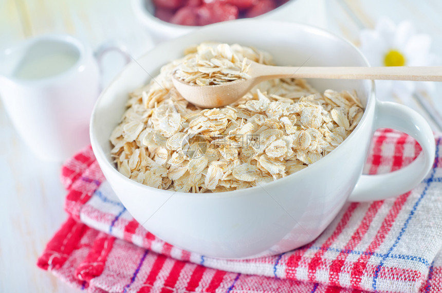 Oat 薄片营养稀饭桌子活力种子小麦营养师午餐水壶食谱图片