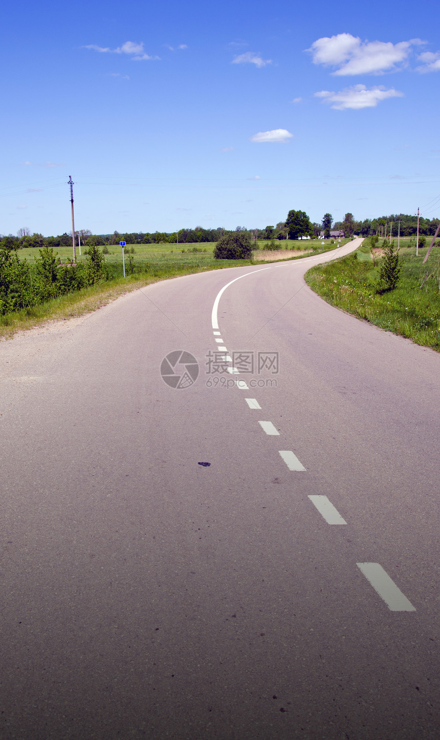 空夏季沥青路图片