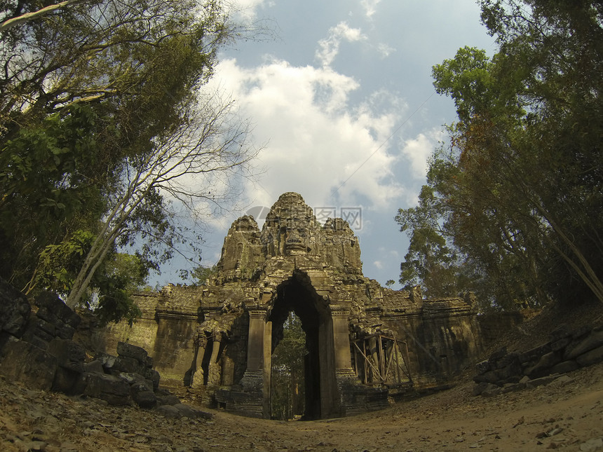 Agkor Thom 柬埔寨崇拜寺庙高棉语遗产建筑学收获扫管旅行地标建筑图片
