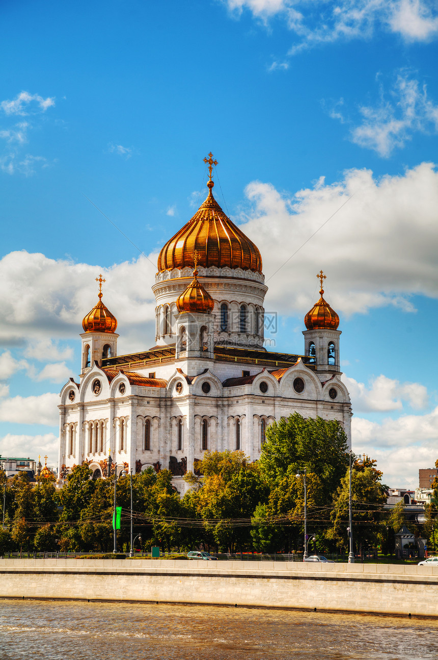 莫斯科基督圣殿救主城市街道教会寺庙建筑学文化地标白色圆顶宗教图片