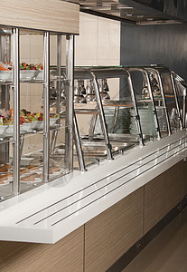 晚餐室冰箱食堂餐厅厨房背景图片