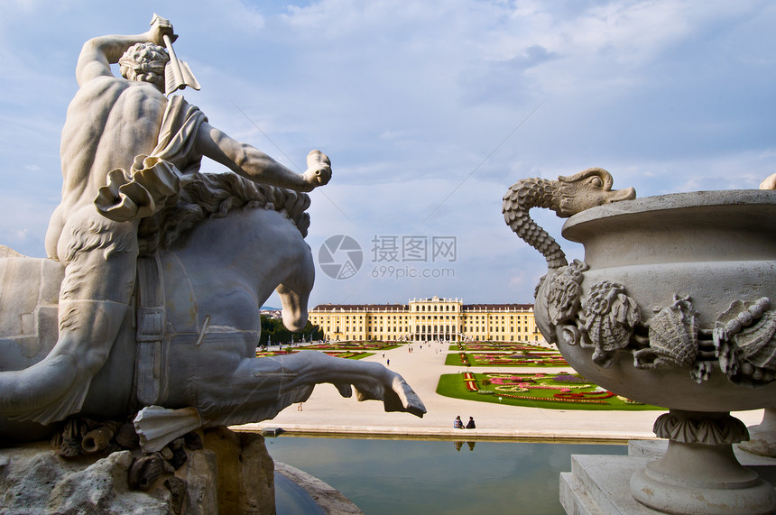 美泉宫公园历史地标城堡纪念碑花园遗产文化风格图片