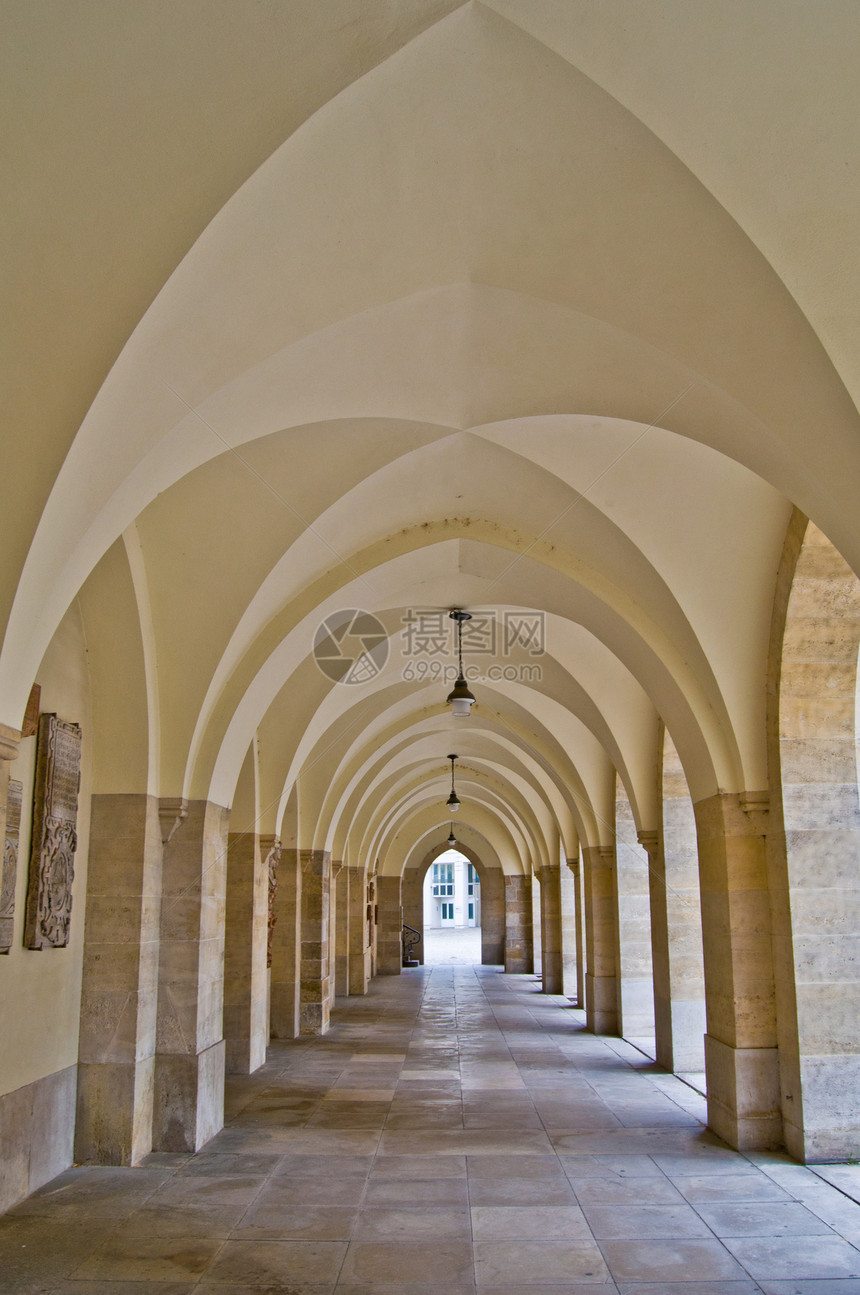走廊建筑历史性石头门厅柱廊旅行通道图片