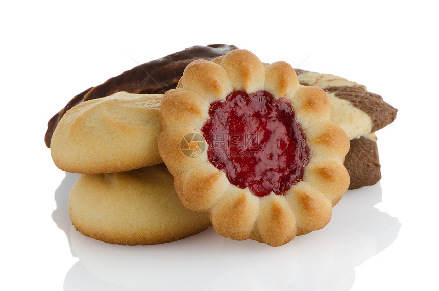 草莓饼干盘子水果杏仁柠檬早餐小吃饼干面包美食食物图片