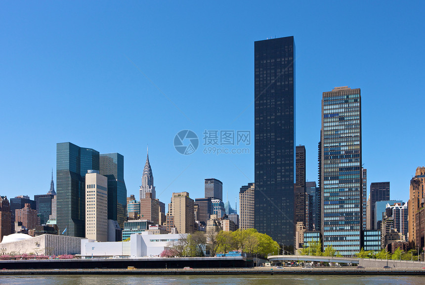 纽约市天际市中心建筑都市商业办公室建筑学风景天空城市摩天大楼图片