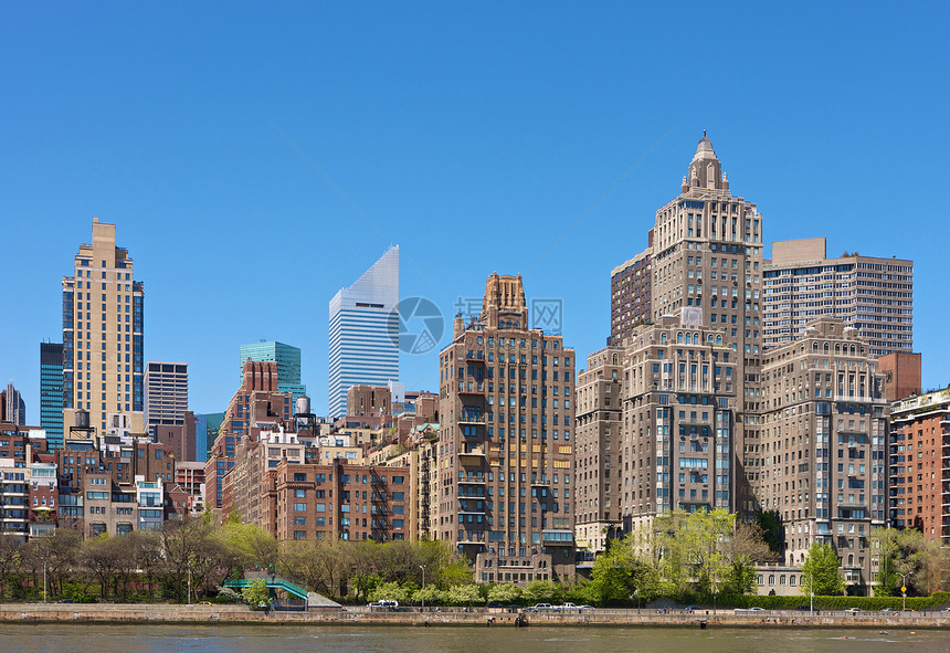 纽约市天际风景景观天空商业办公室建筑学摩天大楼建筑城市都市图片