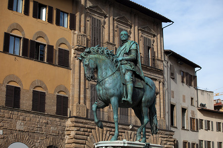 巴托洛梅奥佛罗伦萨 夫人广场雕塑遗产男人拱廊地标喷泉肌肉海王星石头建筑学背景
