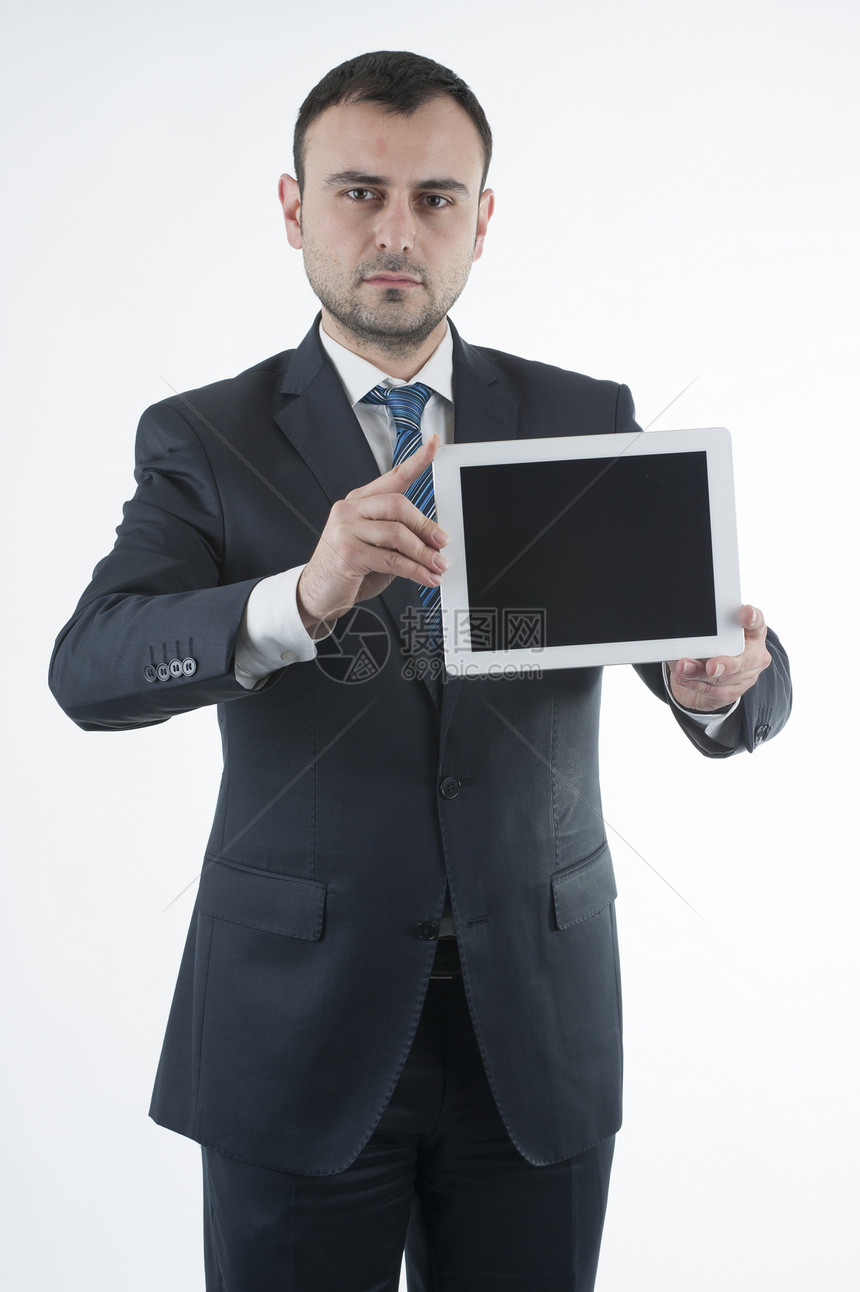 实业家显示平板牌人士电脑平板工具工作技术电子触摸屏展示屏幕图片