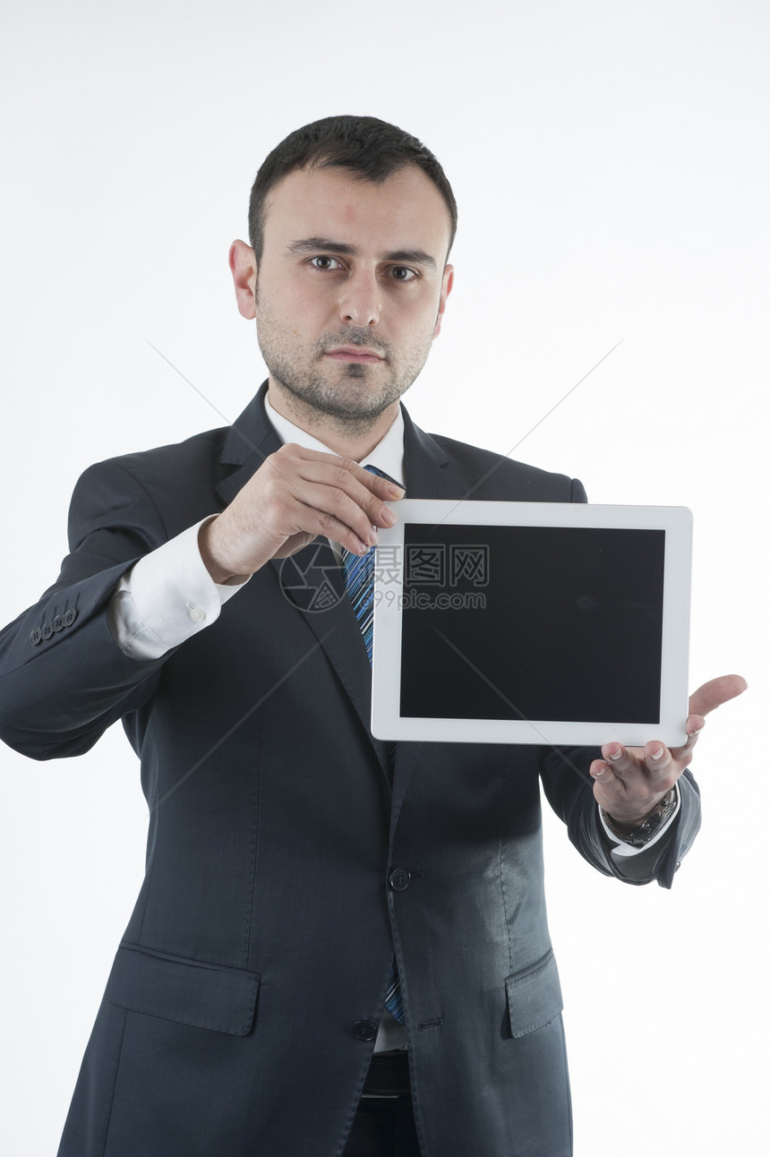 实业家显示平板牌商业平板药片电子男性工作工具商务屏幕展示图片
