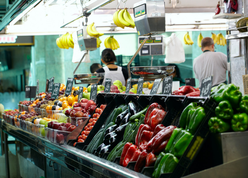 巴塞罗那的La Boqueria水果市场图片