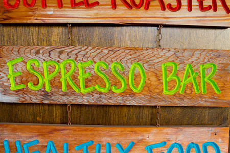 Espresso 条条木标志背景图片