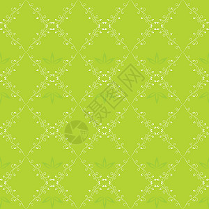 绿色无缝绿模式叶子白色菱形植物群绿色织物包装棕色程式化背景图片