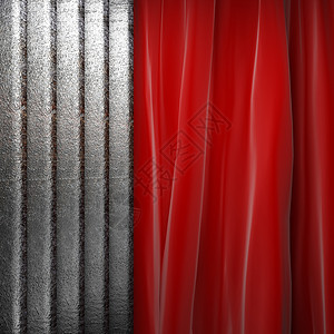 红色窗帘上的金属艺术宣传马戏团品牌酒吧奖项娱乐边界展览框架背景图片