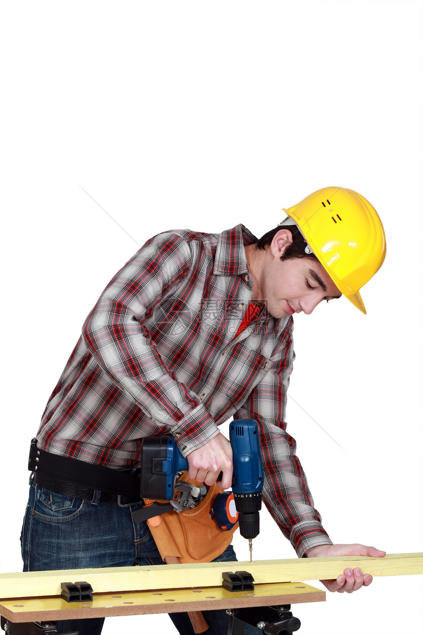 人钻探邮政工具操作员男人桌子技术木工工厂培训劳动者图片
