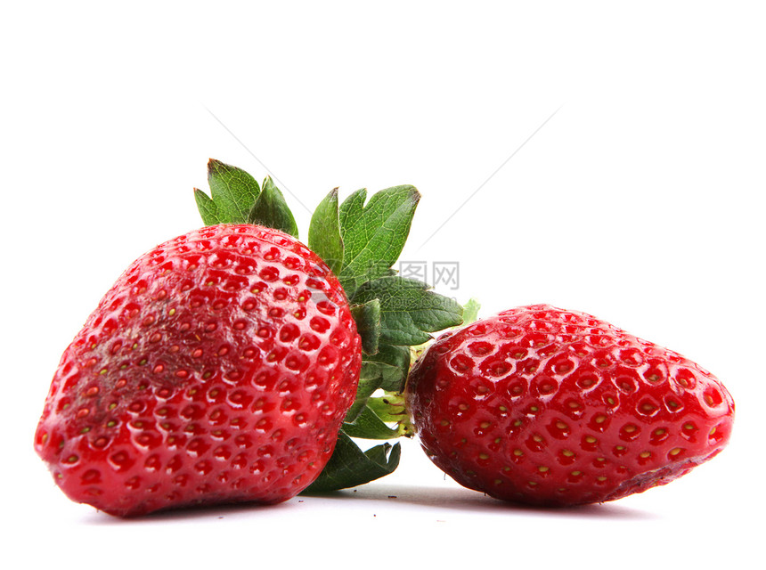 白色的美丽的草莓 在白色上被孤立点差浆果奶制品饮料影棚味道农作物果汁冰淇淋水果汁图片