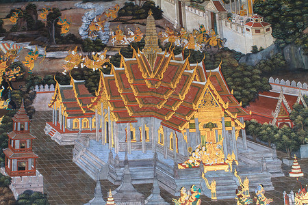 寺庙金子艺术旅游精神历史建筑学文化宗教佛教徒大理石背景图片