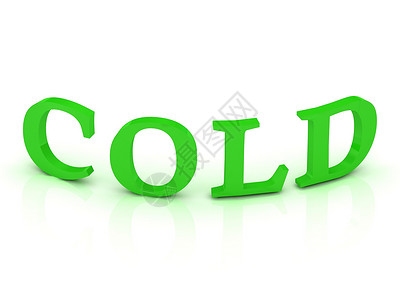 cold带有绿色字母的COLD 符号背景
