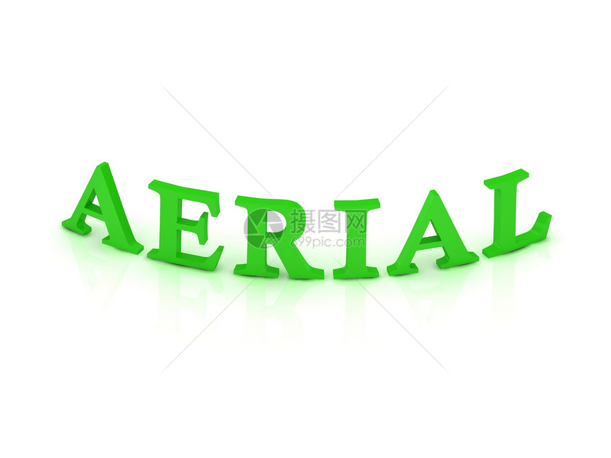 绿色字词的 AERIAL 符号图片