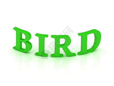 BIRD 带有绿色字母的BIRD符号背景图片